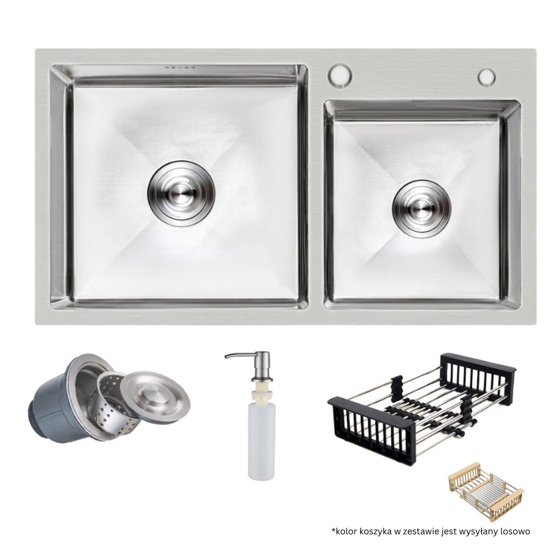 Two-bowl Inox sink 78x43 from Velazo.