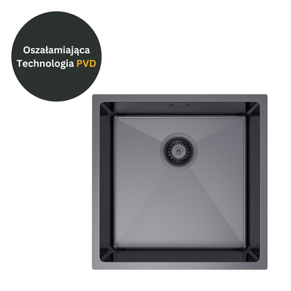 Single bowl sink Black - 44x44cm from Velazo.