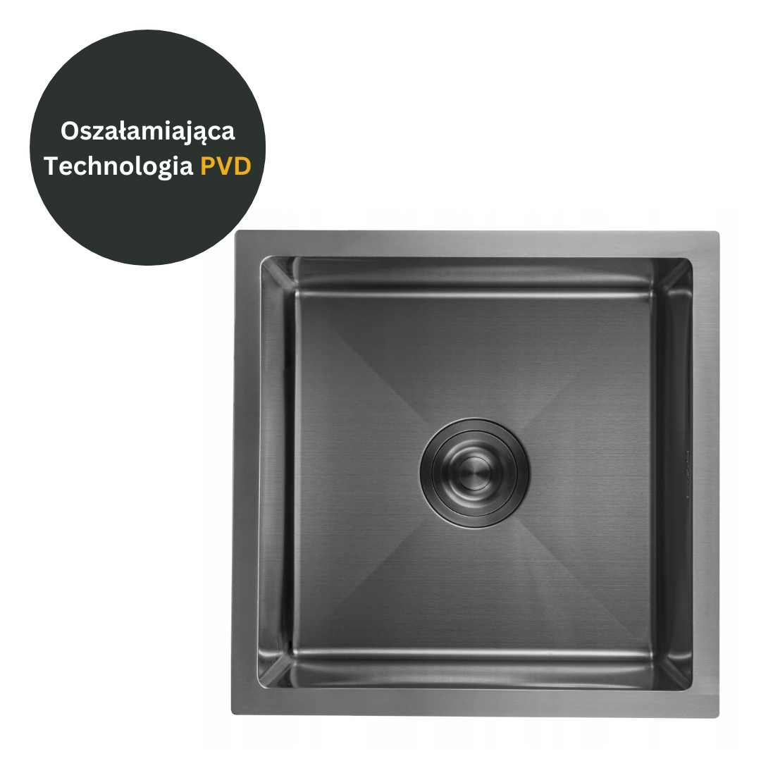 Single bowl sink Black - 44x44cm from Velazo.