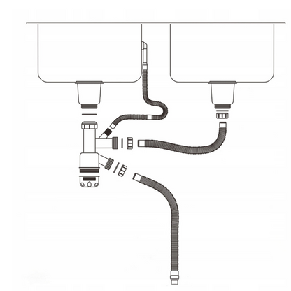 Two-bowl Inox sink 78x43 from Velazo.