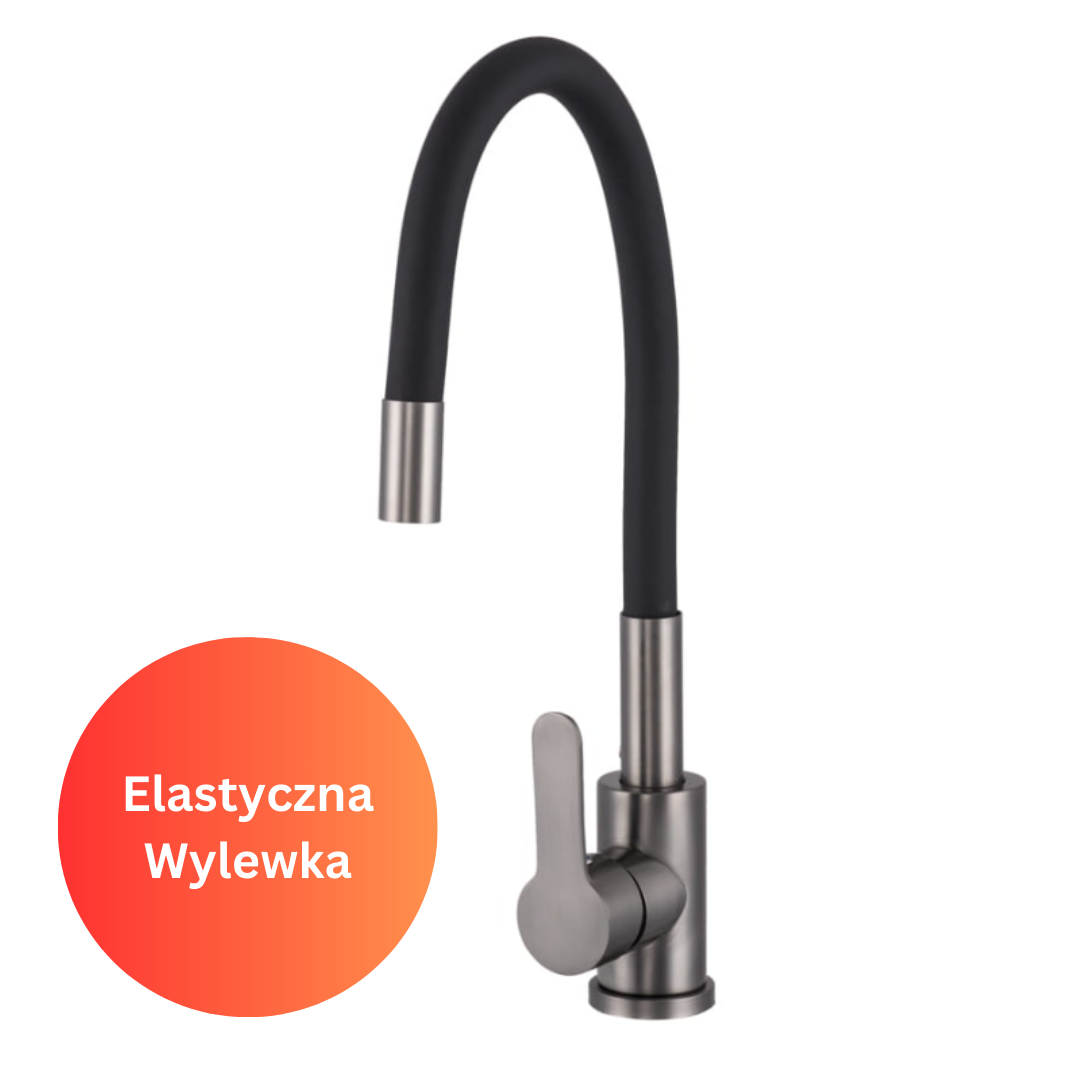 Kitchen Faucet Black Spout Faucet With Flexible Spout For Sink