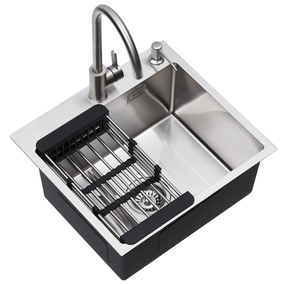 Single-bowl steel sink 50x45 cm INOX from Velazo.