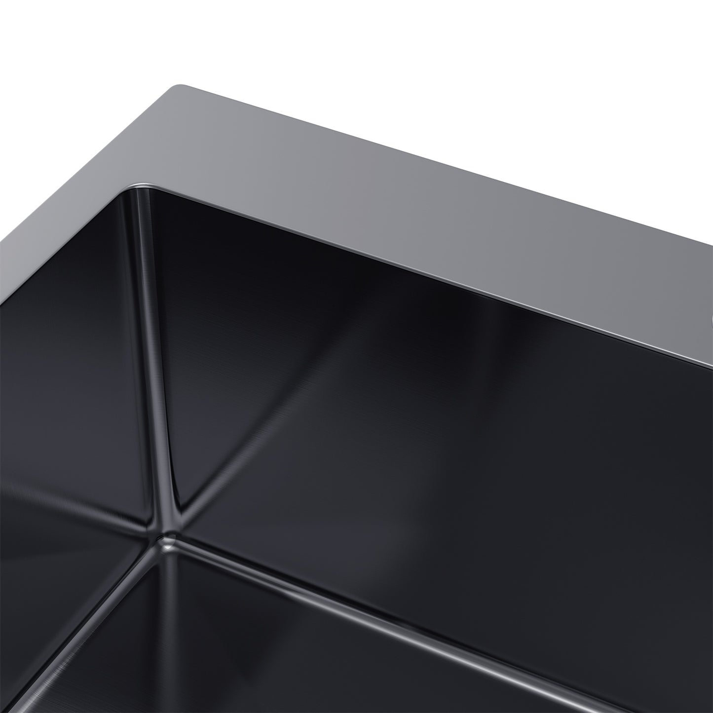 Single-bowl steel PVD sink, black - 60x50cm from Velazo.