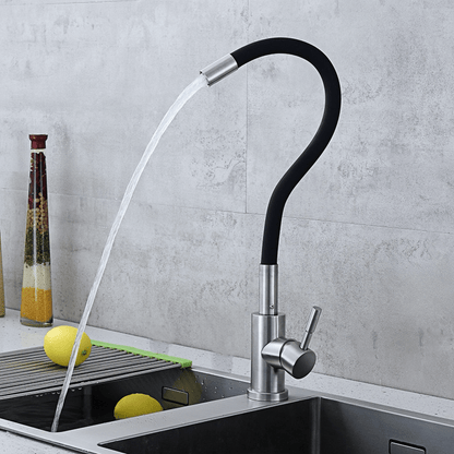 Kitchen Faucet Black Spout Faucet With Flexible Spout For Sink