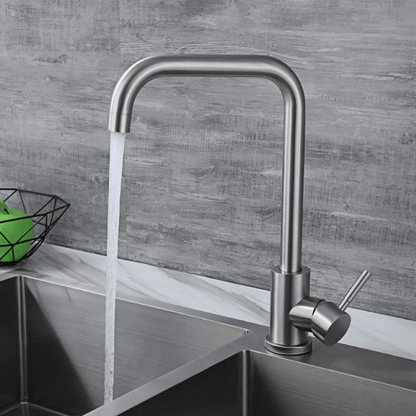 Freestanding Kitchen Faucet in Stainless Steel