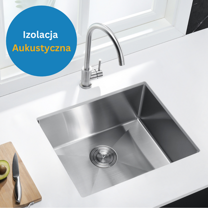 Single-bowl steel sink - 47x45cm from Velazo. 