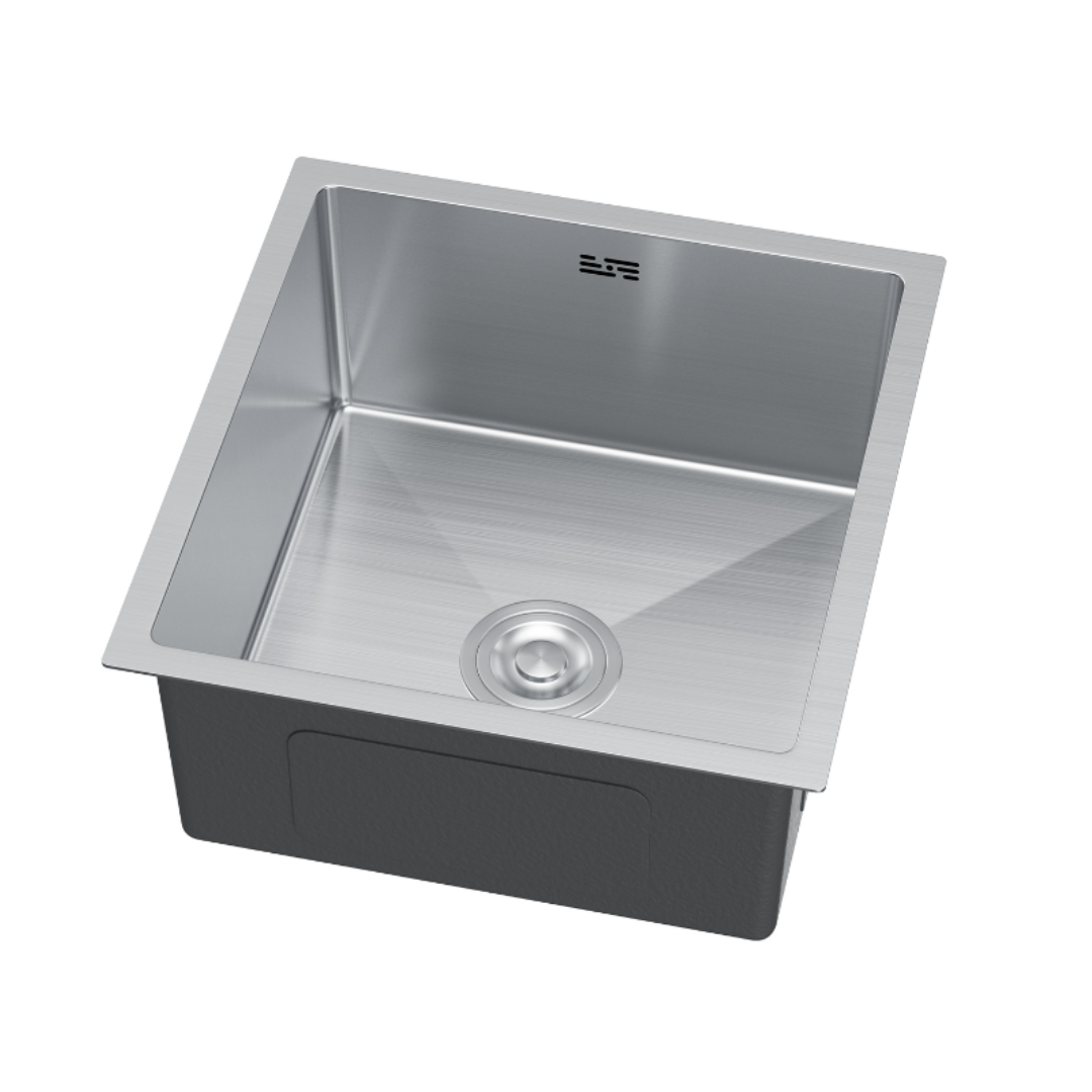 Single-bowl steel sink - 47x45cm from Velazo. 